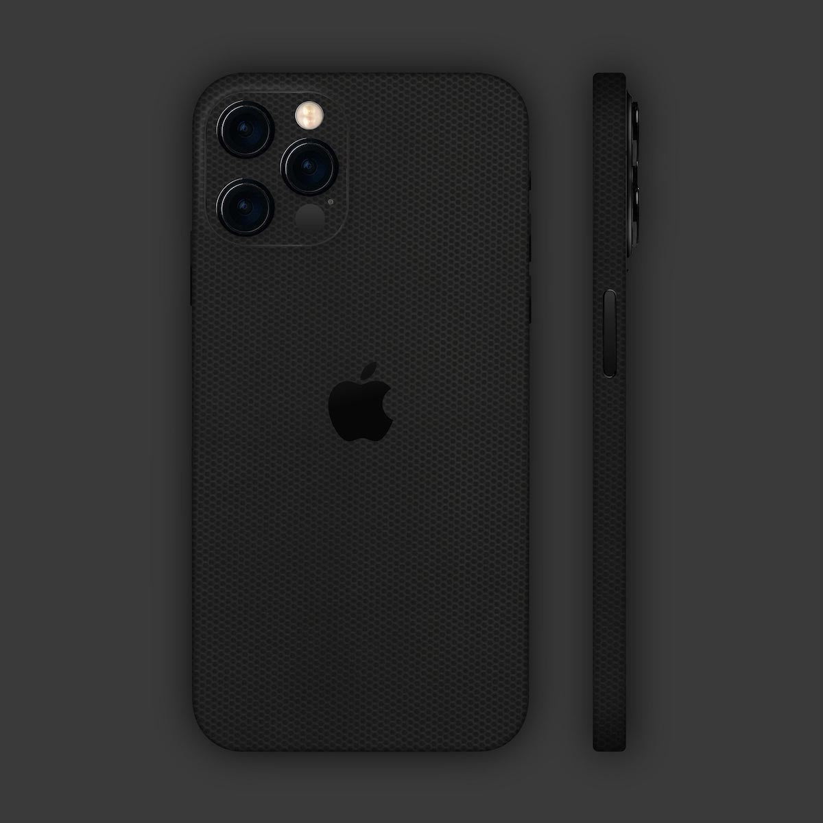 iphone-12-pro-skins-in-schwarze-Bienenwabe